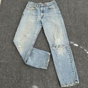 Vintage Y2K Levis 550 Mens Relaxed Fit Jeans Light Wash Denim Pants Fits 31x30*